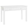 Schreibtisch TOULON Weiß mit 2 Schubladen 120 x 77 x 50 cm modern | Konsolentisch Schminktisch platzsparend | Laptoptisch Arbeitstisch für kleine Räume