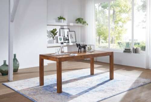 Esszimmertisch MUMBAI 140x80x76 cm Sheesham Massivholz Esstisch Zeitlos Küchentisch Rechteckig – Bild 3