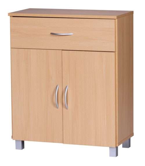 Sideboard Buche 60x75x30cm Kommode mit Schublade und Türen Kleine Moderne Anrichte – Bild 4