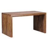 Schreibtisch BOHA Massiv-Holz Sheesham Computertisch 160 cm breit Echtholz Design Ablage Büro-Tisch Landhaus-Stil
