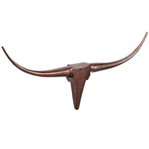 Deko Geweih Bull M Bronze 100 cm Aluminium Design Hörner – Bild 2