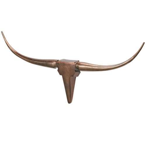 Deko Geweih Bull M Bronze 100 cm Aluminium Design Hörner – Bild 4