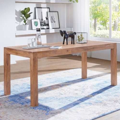 Esstisch Massivholz MUMBAI Akazie 120 cm Esszimmer-Tisch Holztisch Design Küchentisch – Bild 2