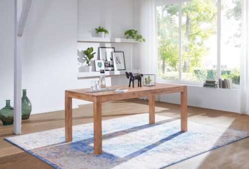 Esstisch Massivholz MUMBAI Akazie 120 cm Esszimmer-Tisch Holztisch Design Küchentisch – Bild 3