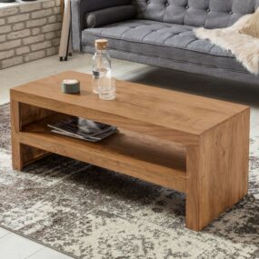 Couchtisch MUMBAI Massiv-Holz Durban Akazie 110 cm breit Wohnzimmer-Tisch Design braun