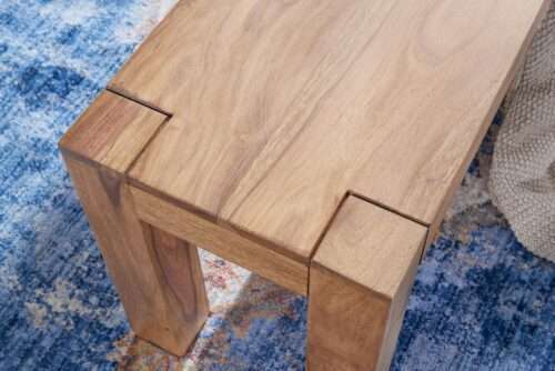 Esszimmer Sitzbank MUMBAI Massiv-Holz Akazie 180 x 45 x 35 cm Holz-Bank Natur-Produkt – Bild 5