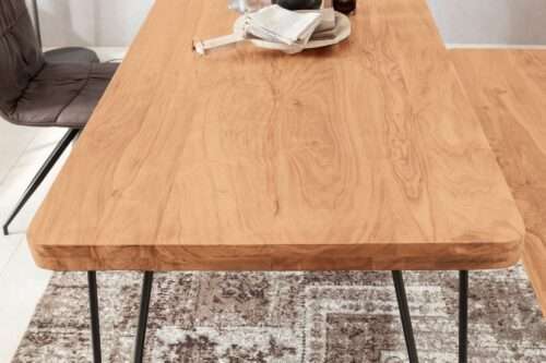 Esstisch BAGLI Massivholz Akazie 180x76x80 cm Esszimmertisch Küchentisch modern Holztisch – Bild 6