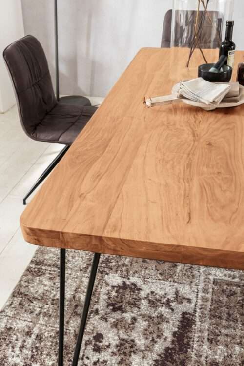 Esstisch BAGLI Massivholz Akazie 180x76x80 cm Esszimmertisch Küchentisch modern Holztisch – Bild 7