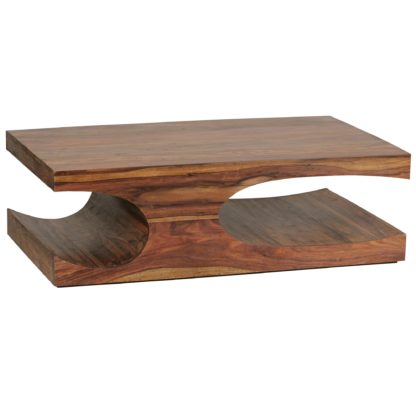 Couchtisch BOHA Massiv-Holz Sheesham 118 cm breit Wohnzimmer-Tisch Design dunkel-braun Landhaus-Stil Beistelltisch