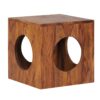 Beistelltisch MUMBAI Massivholz Sheesham 35x35 cm Cube Wohnzimmer-Tisch Design Landhaus-Stil Couchtisch quadratisch