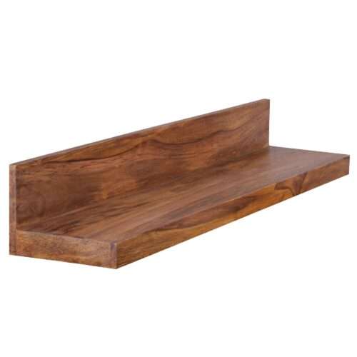 Wandregal MUMBAI Massiv-Holz Sheesham Holzregal 110 cm Landhaus-Stil Hänge-Regal Echt-Holz – Bild 7