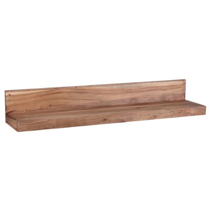 Wandregal MUMBAI Massiv-Holz Akazie Holzregal 110 cm Landhaus-Stil Hänge-Regal Echt-Holz Wand-Board Natur-Produkt