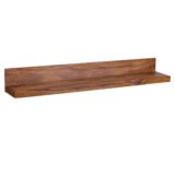 Wandregal MUMBAI Massiv-Holz Sheesham Holzregal 140 cm Landhaus-Stil Hänge-Regal Echt-Holz Wand-Board Natur-Produkt