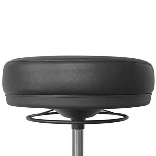 Arbeitshocker ROLAND Schwarz Rund Sitzhocker Rollen gebremst Arbeitsstuhl 120KG Hocker – Bild 4