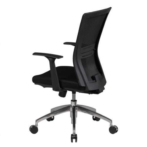 Bürostuhl Stoffbezug Schreibtischstuhl Armlehne schwarz Chefsessel 120kg Drehstuhl Synchronmechanik – Bild 5