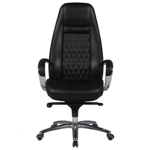Bürostuhl AUSTIN Echt-Leder Schwarz Schreibtischstuhl 120KG Chefsessel hohe Rückenlehne – Bild 2