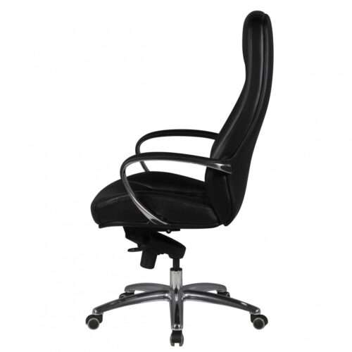 Bürostuhl AUSTIN Echt-Leder Schwarz Schreibtischstuhl 120KG Chefsessel hohe Rückenlehne – Bild 4