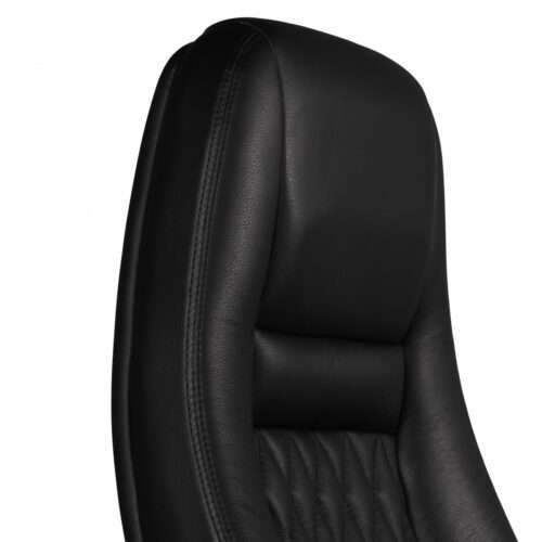 Bürostuhl AUSTIN Echt-Leder Schwarz Schreibtischstuhl 120KG Chefsessel hohe Rückenlehne – Bild 7