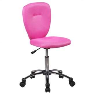 Kinder-Schreibtischstuhl PRAG für Kinder ab 6 mit Lehne Rollen Kinder-Drehstuhl Kinder-Bürostuhl ergonomisch höhenverstellbar Jugendstuhl für Mädchen Jungen Pink Kinderzimmerstuhl