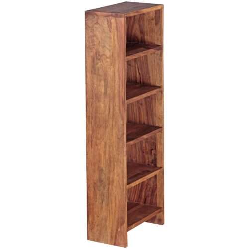 CD Regal MUMBAI Massivholz Sheesham Standregal 90 cm hoch CD-Aufbewahrung 5 Fächer – Bild 7