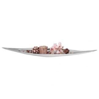 Dekoschale Tischdeko XXL 78 cm Aluminium Dekoration | Deko Schale Alu silber | Geschenk