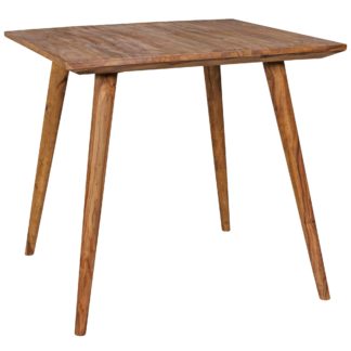 Esszimmertisch REPA 80 x 80 x 76 cm Sheesham rustikal Massiv-Holz | Design Landhaus Esstisch | Tisch für Esszimmer quadratisch | 4 Personen
