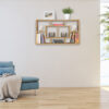 5 x 16 cm MDF-Holz Hängeregal modern | Design Wandboard freischwebend | Holzregal offen zum Hängen