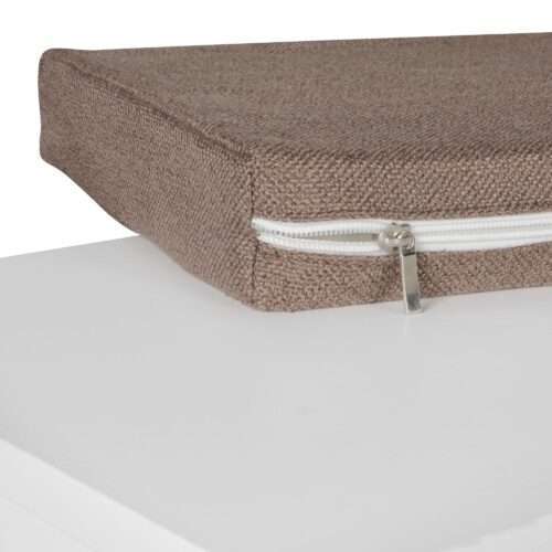 Schuhbank mit Sitzauflage weiß Flurbank 1035 x 53 x 30 cm Sitzbank mit Regalfächer – Bild 6