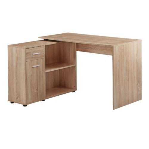 Design Eckschreibtisch mit Regal Sonoma 120 x 75