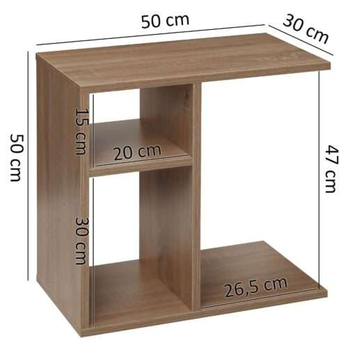 Beistelltisch 50x50x30 cm Holz Sonoma Design Anstelltisch Sofa Couchtisch klein – Bild 4