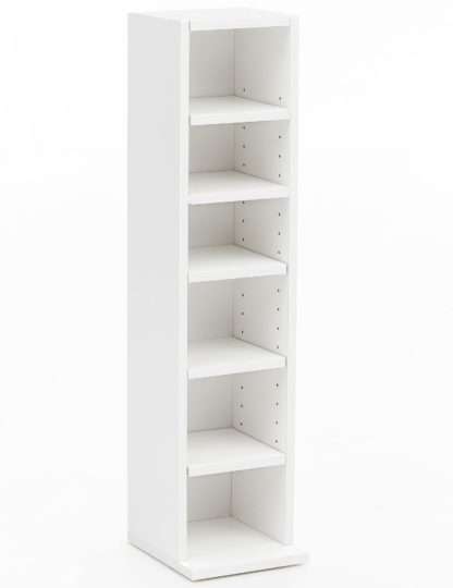Design Bücherregal Weiß 21x91x25