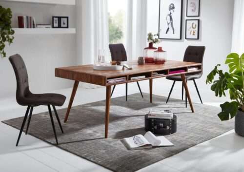 Esszimmertisch Sheesham 200x77x100 cm Massivholz Tisch Designer Küchentisch Holz Massivher – Bild 3