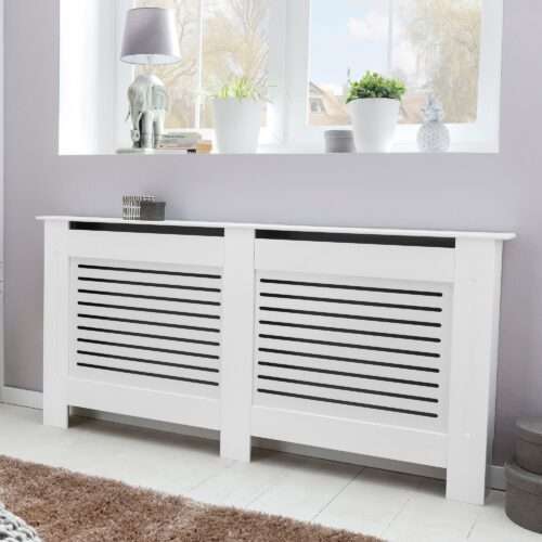 Design Heizkörperverkleidung Weiß Matt Lackiert 112x82x19 cm Heizungsverkleidung Klein – Bild 2