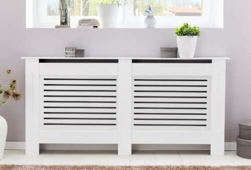 Design Heizkörperverkleidung Weiß Matt Lackiert 152x83x19 cm Heizungsverkleidung Groß – Bild 5
