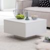 5 cm Spanplatte | Wohnzimmertisch Coffee Table Modern | Beistelltisch Quadratisch Weiß | Design Sofatisch Loungetisch | Weißer Kaffetisch Wohnzimmer