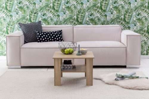 Couchtisch Sonoma Eiche 60x42x60 cm Design Holztisch mit Ablage Wohnzimmertisch – Bild 5