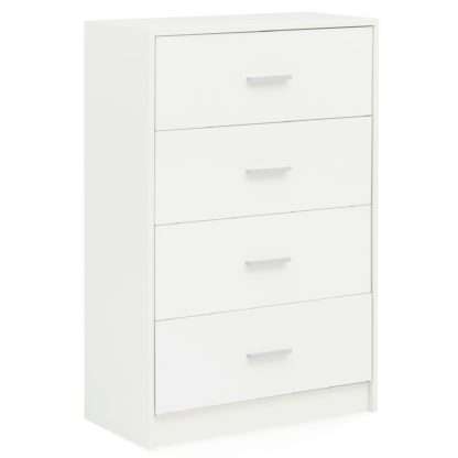 Design Sideboard Weiß Hochglanz 60x90x30 cm Anrichte Holz Modern | Schmale Schubladenkommode Esszimmer | Kleiner Allzweckschrank Flur | Wäschekommode Schlafzimmer