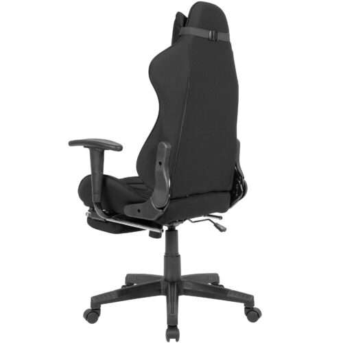 Gaming-Schreibtischstuhl Bezug Stoff Schwarz Drehstuhl bis 120 kg Büro-Arbeitsstuhl – Bild 5