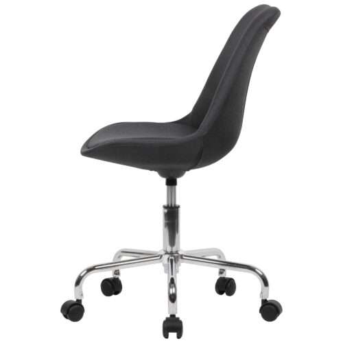 Schreibtischstuhl Schwarz Stoff Design Drehstuhl mit Lehne Arbeitsstuhl mit 110 – Bild 4