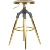 Barhocker Gold Metall 72-80 cm | Design Barstuhl 100 kg Maximalbelastbarkeit | Tresenhocker Industrial | Tresenstuhl ohne Lehne