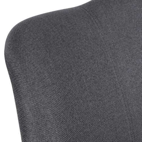 2er Set Barhocker Anthrazit / Schwarz Design Barstuhl Stoff / Massivholz – Bild 7