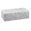 Couchtisch 100x30x50 cm MDF Hochglanz mit Marmor Optik Weiß | Design Wohnzimmertisch Rechteckig | Lounge Beistelltisch Cube Tisch