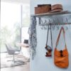 5 cm Flurgarderobe mit Ablage | Design Hakenleiste Wandpaneel Stahl | Garderobe Wand mit Hutablage | Garderobenleiste Flur