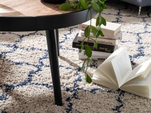 Couchtisch Rund 76x76x40 cm Schwarz Braun Sofatisch Modern Runder Wohnzimmertisch Salontisch – Bild 6