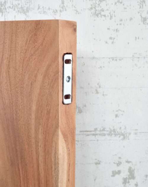 Wandregal mit Baumkante Akazie Massivholz 60 cm Design Schweberegal Wandboard Massiv Regal – Bild 7