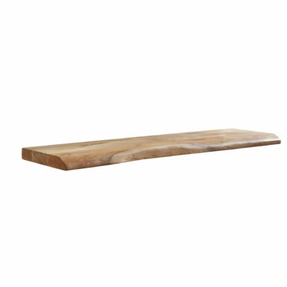 Wandregal mit Baumkante Akazie Massivholz 100 cm | Design Schweberegal Wandboard Massiv | Regal Holz Natur | Landhausstil Hängeregal