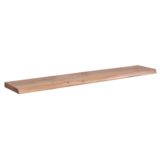 Wandregal mit Baumkante Akazie Massivholz 140 cm | Design Schweberegal Wandboard Massiv | Regal Holz Natur | Landhausstil Hängeregal
