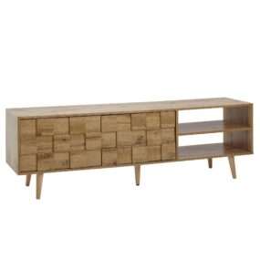 Lowboard Holz Eiche-Dekor 160x51x40 cm TV-Kommode mit zwei Türen | Design TV-Schrank Hoch | Fernsehtisch Fernsehschrank Modern | Fernsehkommode Wohnzimmer