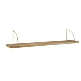 Wandregal 100x25x22 cm Mango Massivholz / Metall Hängeregal Industrial | Großes Design Schweberegal | Regal Hängend Wohnzimmer | Bücherregal Wand