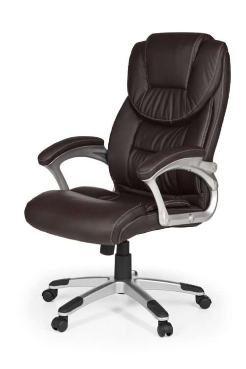 Bürostuhl Madrid Kunstleder Braun ergonomisch mit Kopfstütze Design Chefsessel Schreibtischstuhl – Bild 7